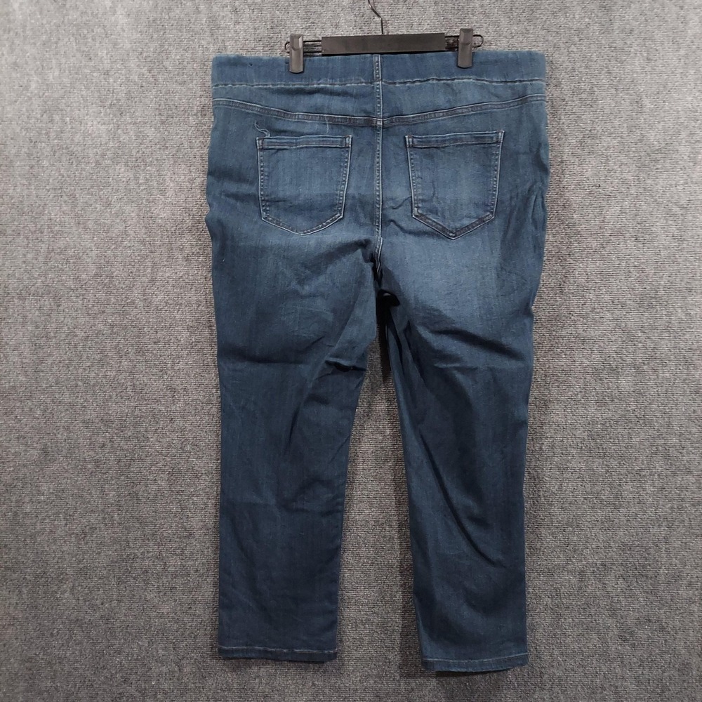 Liverpool The Crop Jeans Womens 20W Plus Blue Medium Wash Elastic Waist Pull On - Picture 7 of 12